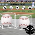 2pc     Baseball Display Cases Uv Acrylic Holder Autograph Ball Box Us Free