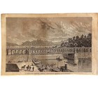 Fairmount Bridge Phila 1876 World Fair Centennial Victorian Engraving Dwaa3a