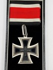 Wwii German 1939 Knights Cross 1957 Version 800 Silver Frame Case Wartime Ribbon