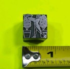 Antique Vtg Butler Food Waiter Topiary Letterpress Print Type Ornament Cut Block