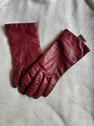 Wilsons Leather Women s Cashmere Lined 90   s Leather Gloves Knit Cuff M Burgundy