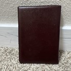 Authentic Personal Rolex Brown Leather Notepad Gold Embellishment Some Paper