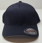 Yupoong Men s Size L xl Flexfit Baseball Hat Cap Fitted Navy 5000 Blank New