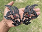 Angry Goat Red Eye Car Truck Emblem Badge Matte Black On Black Custom New