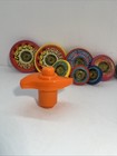 Turbo Tower Launcher Spinning Tops Vintage  9- Piece Set