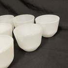 Set Of 6 Vintage Fire-king Milk Glass Custard Cups 6 Oz Ramekin Bowls