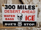 Old Vintage Buz s Route 66 Porcelain Sign Us Highway Road Rest Stop Gas Station