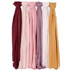 Women s Cotton Linen Scarf Muslim Hijab Scarves Head Wraps Plain Color Shawls