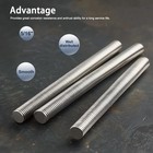 2-pack 5 16-24 X 12 Fully Threaded Rod 304 Stainless Steel Fine Thread Studs