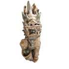 Antique 19th C Vietnamese Ngh   Stoneware Figure Crackle Glaze 12 