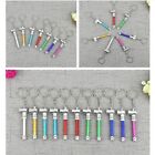 9pcs Metal Pipes Keychain Smoking Pipe Key Ring Mini Pipe Smoke Gifts