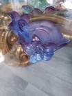 Daum Mini Orchidee Coupelle Pate De Verre Violet Trinket Dish