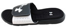 New Under Armour Men s 12 Ignite Pro Black   White Logo Adjustable Slide Sandals