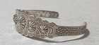 Vintage Cuff  Southwest native American Style Bracelet Silver Tone