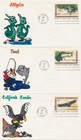  1427-30 Wildlife Conservation Hand Colored Ellis Cachet First Day Covers Set