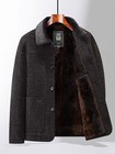 Middle-aged And Elderly Cotton-padded Jackets Dad-style Outerwear Lapel Wool Coa