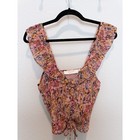 Astr The Label Floral Pleated Tank Top