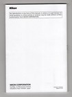 Nikon D40 Dslr Camera Genuine Instruction Book   Manual   User Guide In English