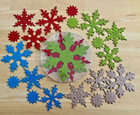 Christmas Foam Stickers   Chipboard Glitter Shapes Scrapbook Crafts Package Wrap