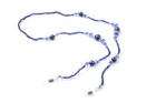 Calabria Authentic Painted Bead crystal Fashion Eyeglass Chain Brown black blue