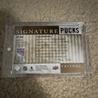 2014-15 Upper Deck Trilogy Mike Richter New York Rangers Signature Pucks 07 15