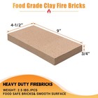 Firebricks  Food Grade Clay Fire Bricks  3000  f  Size 9    X 4-1 2    X 3 4   