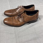 Johnston   Murphy Aristocraft Vintage Brown Leather Wingtip Oxford Dress Shoes