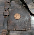 Vintage U s  Military Cavalry Harness Bridle Headstall Blinders Brass Rosettes