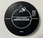 San Jose Sharks Macklin Celebrini 100 Points Scored 2025-26 Season Puck 3 30 26