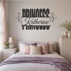 Princess Personalized First Name Girl Room Custom Wall Decal Sticker Vinyl