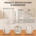 4inch Clear Glass Cylinder Vase With Wide Mouth