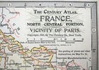 North Central France - Original 1897 Map By The Century Company  Antique