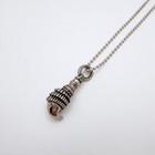Rocker Biker Heavy Vintage Horn Sterling Silver Pendant Ship From Usa