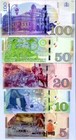 Georgia Set 5 Pcs 5 10 20 50 100 Lari 2016-2021 P 76 - 80 Unc