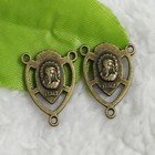 Free Ship 180 Pcs Bronze Plated Heart Connectors 20x16mm B4895