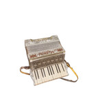 Vintage Milani Piano Accordion - 12 Bass - White Pearloid W  Original Case