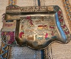 Oklahoma State Shaped Metal Aluminum Ashtray Souvenir Vintage 4 X 5 In