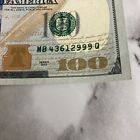 2013 Series  100 Hundred Dollar Note -rare Smudged Ink Error Mb4312999 Repeat 9