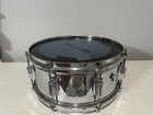 Rare 1969 Rogers No-line Brass Snare Drum 8lug Transition Era Fullerton Cracked 