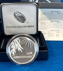 2020 End Of World War Ii 75th Anniversary  999 Silver Proof 1 Oz  Medal Ogp