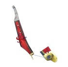 Farrier Hoof Knife With Brass Horseshoeing Topper     Right Handed