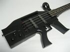 High Quality 4 String Bass Electric Guitar  Machine Gun Shape  Ak-47  Black