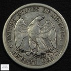 1875 Cc Carson City Silver Twenty Cent Piece 20c - Cleaned