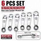 6pc Rear Wheel Axle Camber Adjustment Wrench Set 16-24mm For Audi Mercedes Vw