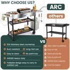 Outdoor Grill Cart blackstone Griddle Stand 440lbs Grill Table Pizza Oven Stand