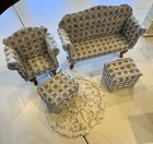 Vintage  Lot Of Miniature Wood Doll House Furniture