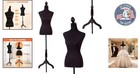 Height Adjustable Female Dress Mannequin 60   -67        Elegant Black Foam Display