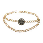 Women 2pcs Gold Metal Boot Chain Bracelet Shoe Anklet Wave Bling Charm Fashion