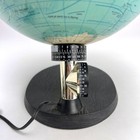 Vintage Scan-globe Denmark Illuminated World Time Globe With Coordinates