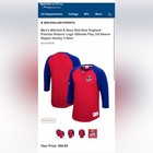 New England Patriots Mitchell   Ness Historic Logo 3 4 Sleeve Henley T-shirt